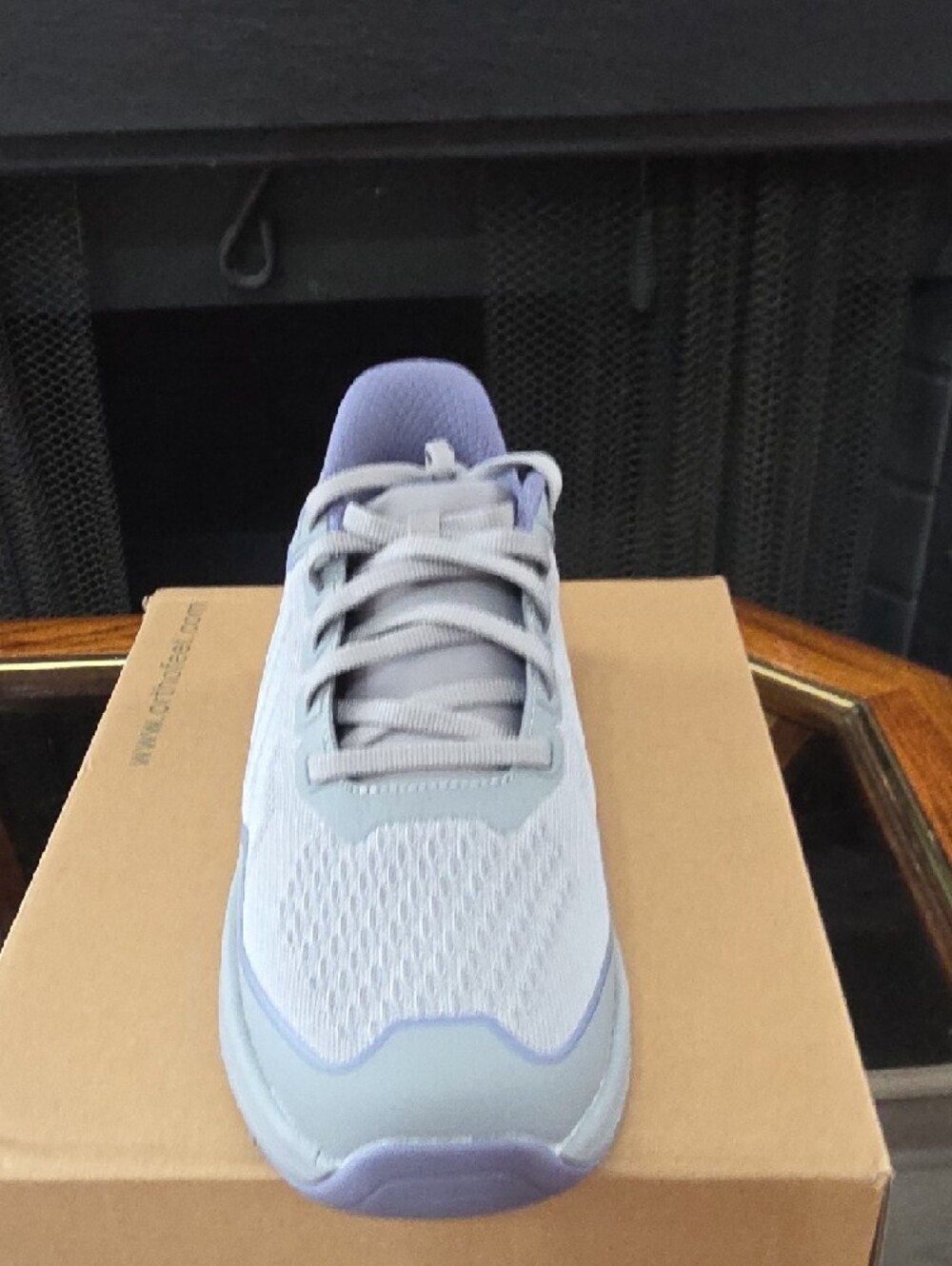 Women's Gray and Lavender Trail Running Shoe - Picture 5 of 10